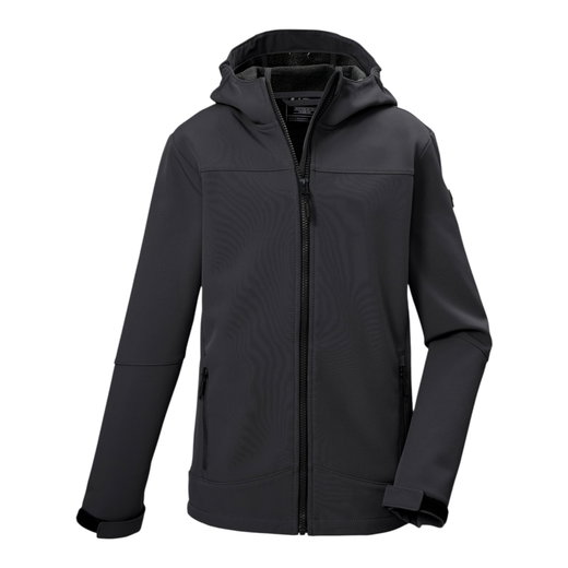 Killtec Softshelljacke KOS 484 (mit Kapuze, winddicht, wasserabweisend) schwarz Jungen
